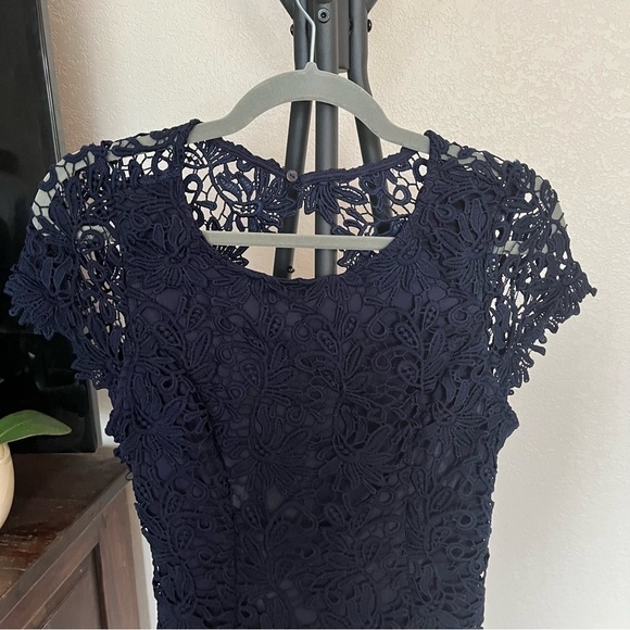 Lulu’s Hidden Talent Sage Open Back Lace Dress - Picture 2 of 6